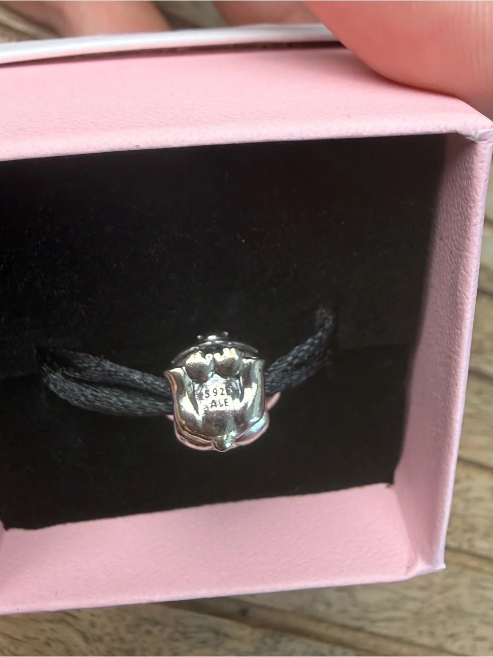 Pandora Disney Stitch Charm Sterling Silver Pink Enamel Box
